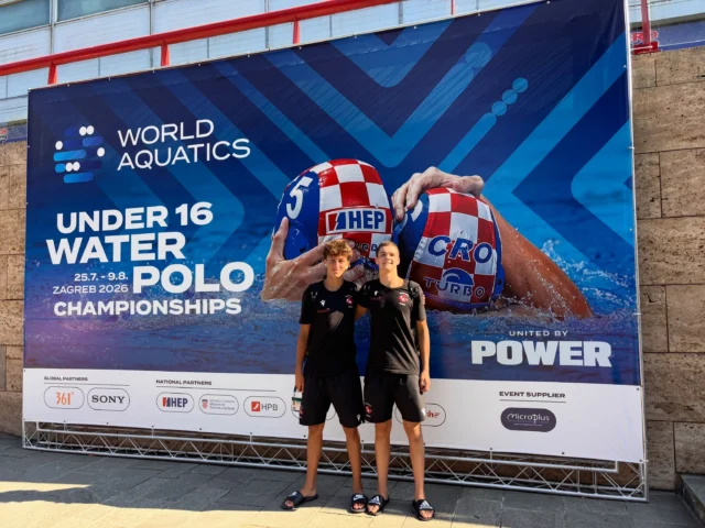 A little bit of a late congratulations to Sasha Chelibuev and Nelson King for taking 21st place with the 16U Canadian Men’s National Team at the World Championships in Zagreb, Croatia! 🇨🇦🇭🇷 

Boys put up a great fight this championship with Nelson receiving the player of the match in their game against RSA!

We are extremely proud to see you representing SWP at the international level and hope to continue seeing you display your skills, determination, and love for the sport. 

Go Surrey! 💙🤍

#waterpolo #surreywaterpolo #waterpolocanada #youthsport #canada